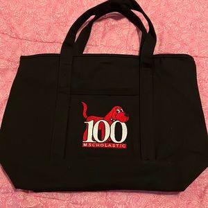 Black canvas tote with zipper top closure - never used (no tags)